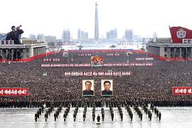 pyongyang kim jong-il 68th birthday celebration