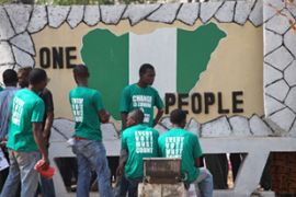 Pro-Yar''Adua protest in Abuja Nigeria