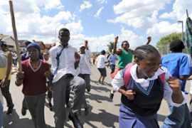 South Africa school kids protest
