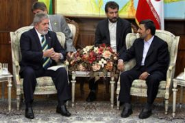 Ahmadinejad and Lula in Tehran