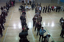 queues at stoke newington polling station