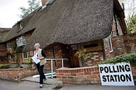 Polling station, UK election
