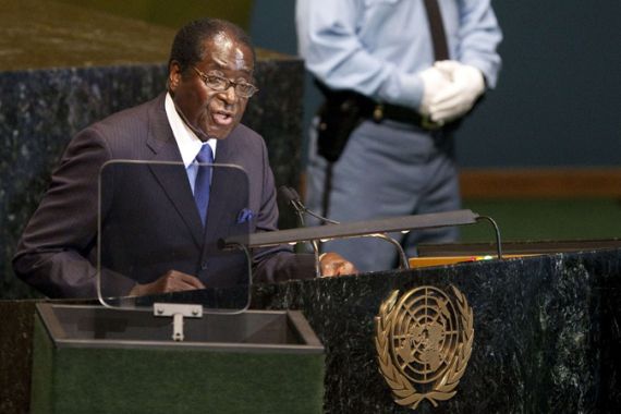 Robert Mugabe, Zimbabwe president, speaks at UN General Assembly