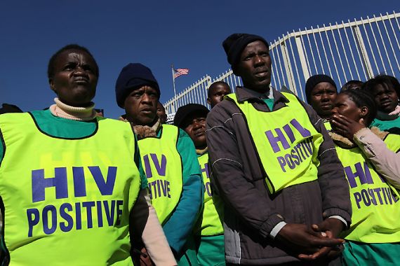 HIV rights protest