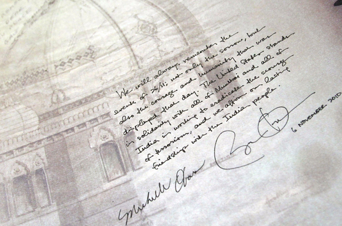 Barack Obama''s memorial note