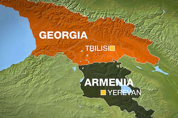 georgia armenia map