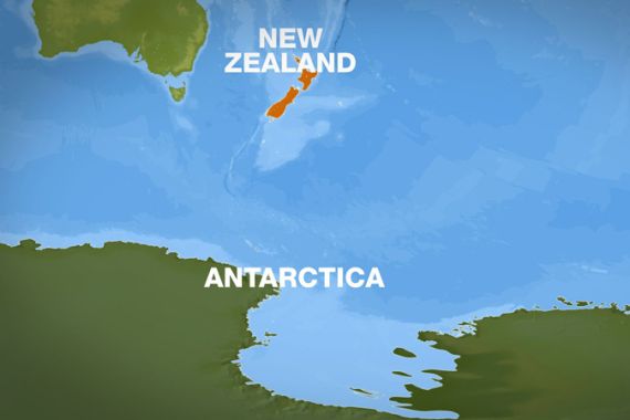 Map - New Zealand and Antarctica