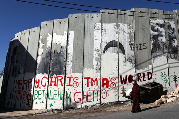 bethlehem christmas israeli separation barrier wall