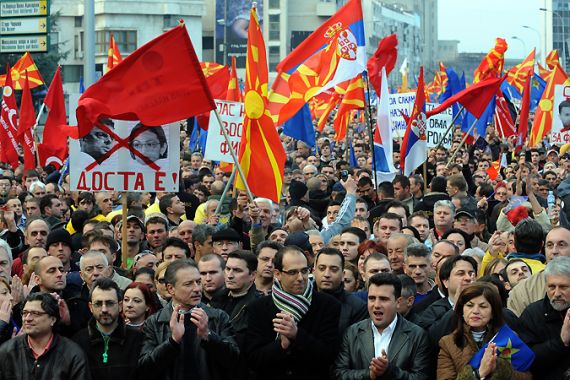 Macedonia protest