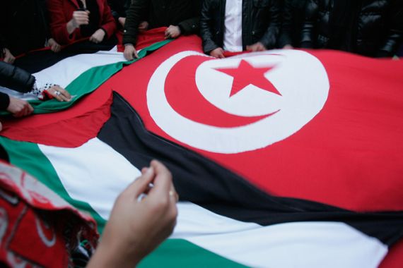 Solidarity with Tunisia and Algeria Demonstration in Paris