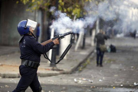 Riot police in Algeria