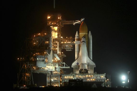 The space shuttle Discovery is prepared for launch for last time