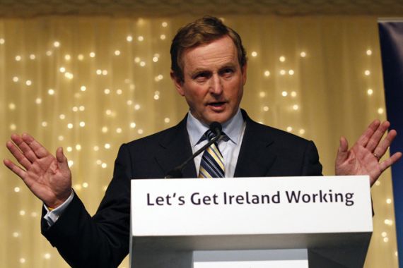 Enda Kenny leader of Fine Gael and soon to be Irish prime minster