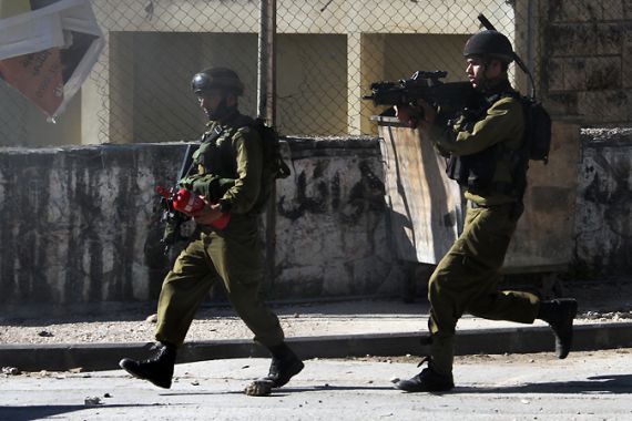 Israeli soldiers in Nablus