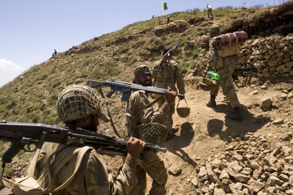 Pakistani soldiers operating in northwest