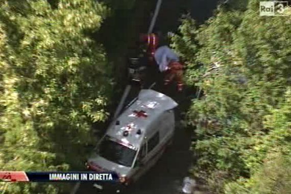 TV grab of Giro d''Italia accident