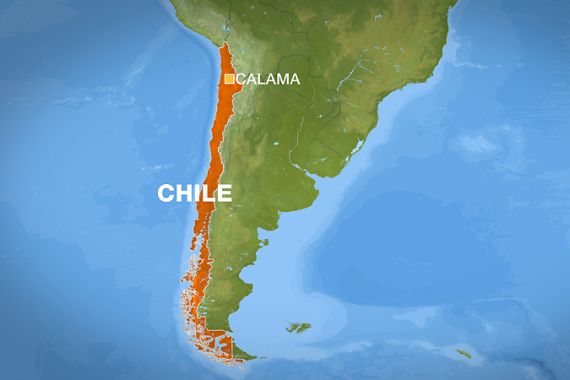 Chile map - Calama