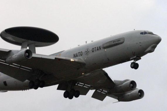 NATO plane returns from Libya to Italy
