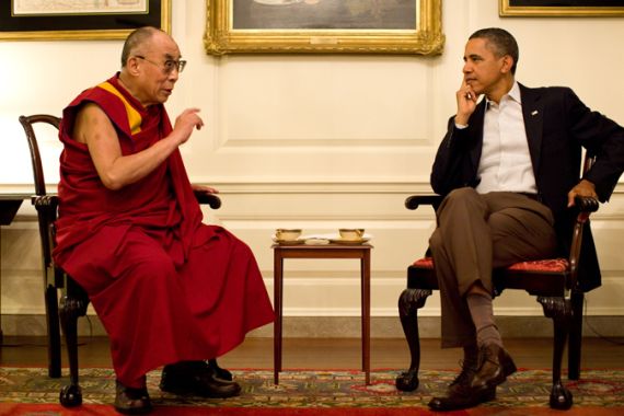 President Obama meets with Dalai Lama