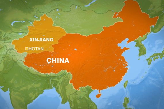Hotan, Xinjiang, China Map