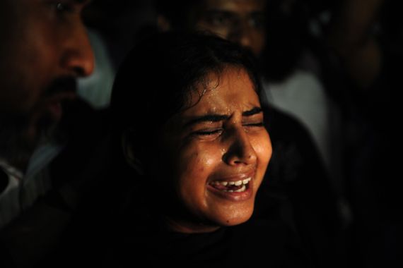 daughter Pakistan blast crying sad