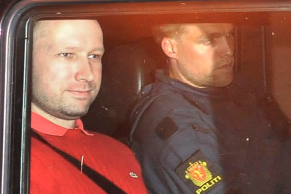Breivik in police custordy