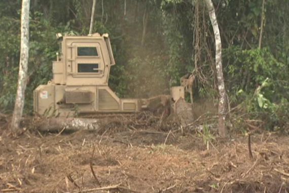 landmine vehicle demine demining DRC