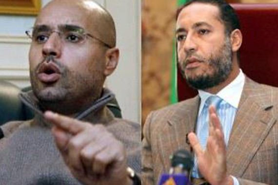 Two of Gaddafi''s sons