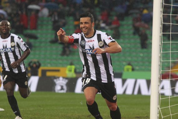 Udinese striker Antonio Di Natale