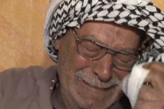 Iraq man crying victim