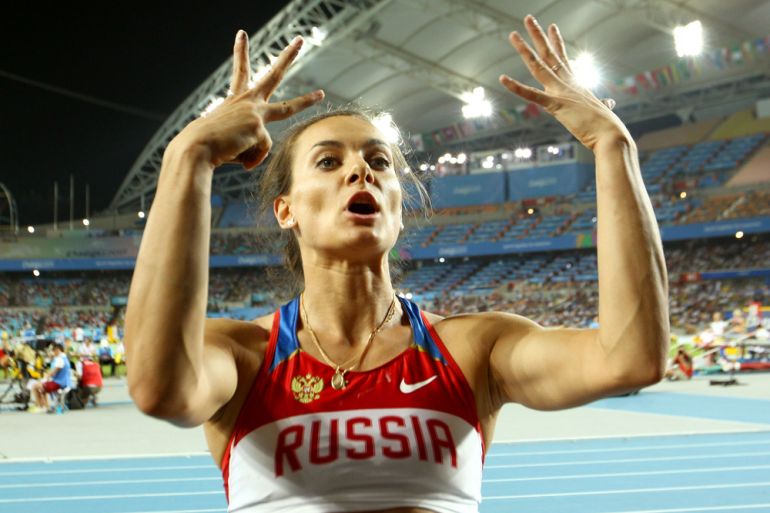 Elena Isinbaeva of Russia