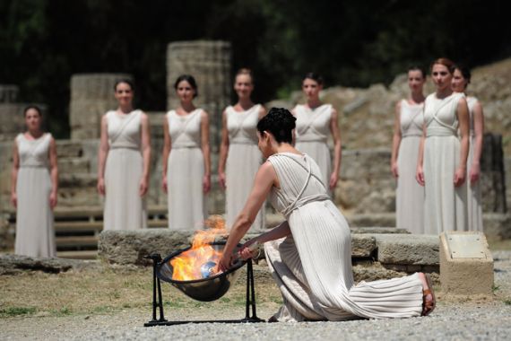 Olympic flame ceremony