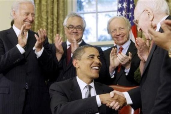 Barack Obama, Joe Biden, Barney Frank, Joe Lieberman, Franklin E. Kameny