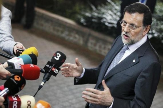 Spain''s PM Rajoy briefs the media after an informal European Union leaders summit in Brussels