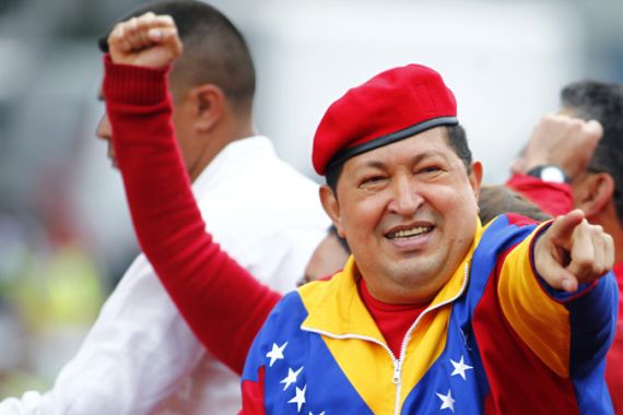 Hugo Chavez election rally
