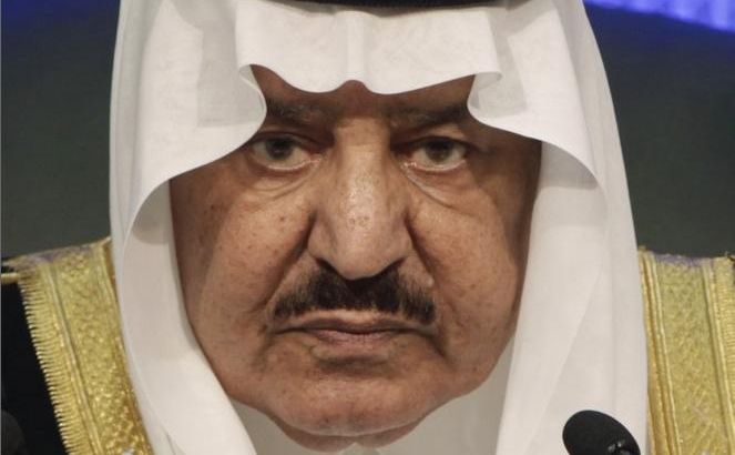 File photo shows Saudi Crown Prince Nayef speaks at a news conference about haj preparations, in Mecca