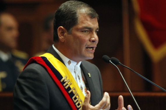 Ecuadorean president Rafael Correa