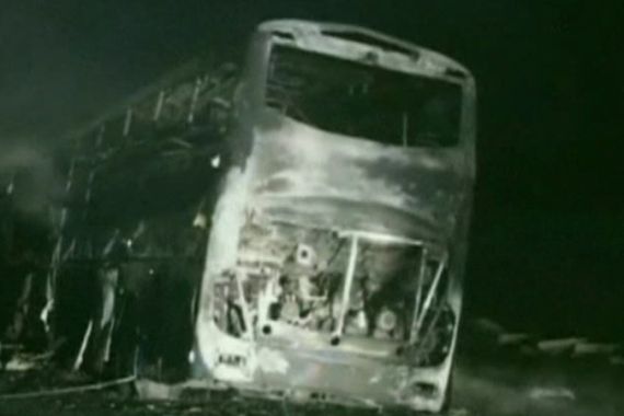 China bus accident crash screen grab