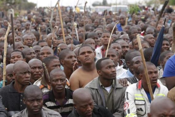 South Africa miners strike Lonmin