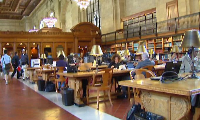 Public Library of New York, reading room screenshot from Saloomey package