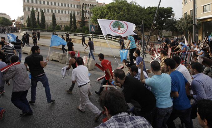Lebanon protesters clash