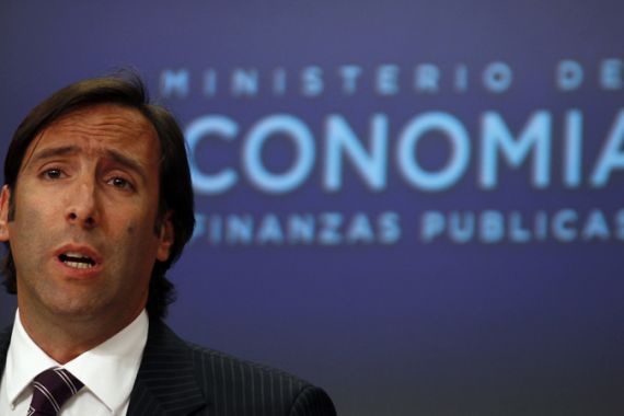 Argentine Economy Minister Hernan Lorenzino