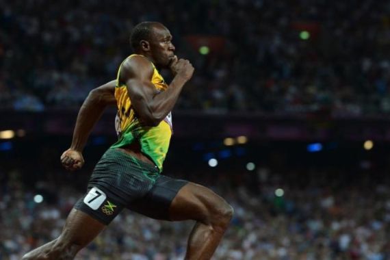 Jamaica''s Usain Bolt competes in the men