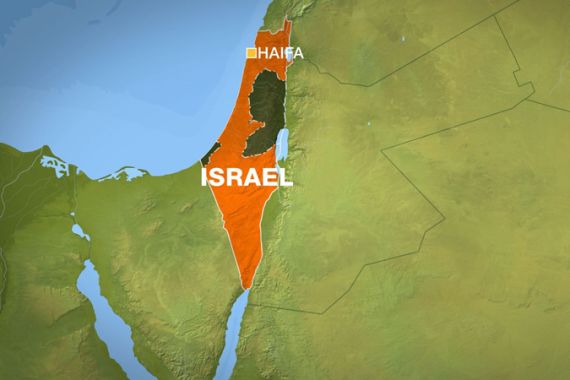 Israel map showing Haifa