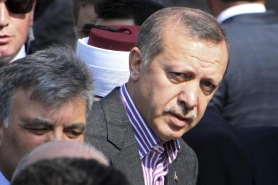 Turkey''s PM Erdogan waits during his mother Tenzile Erdogan''s funeral in Istanbul