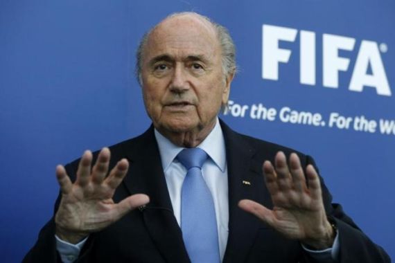 FIFA President Sepp Blatter addresses the media in Zurich