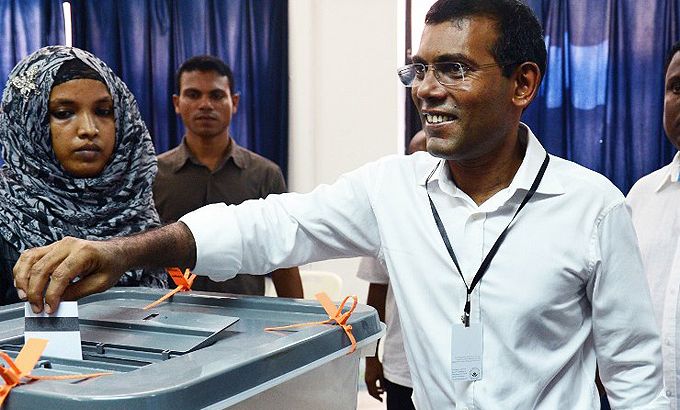 Maldivian former President and Presidential candidate Mohamed Nasheed