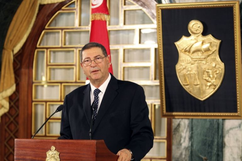 Tunisia''s Prime Minister-designate Habib Essid speaks during a news conference after his meeting with Tunisia''s President Beji Caid Essebsi in Tunis