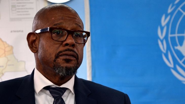 Oscar-winning actor and UNESCO special envoy Forest Whitaker in Juba