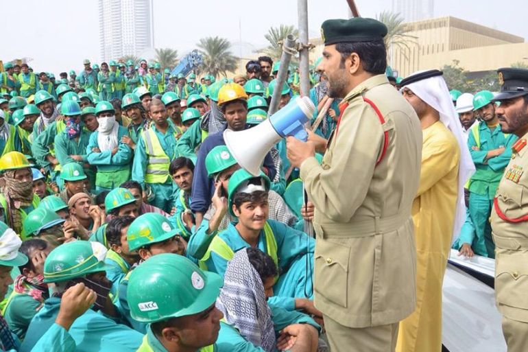 Dubai workers protest